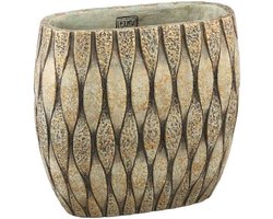 PTMD Bloempot Joedi - 30x15x28 cm - Cement - Taupe