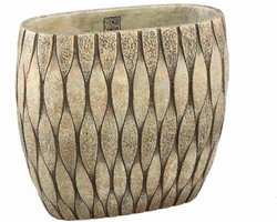 PTMD Bloempot Joedi - 40x20x36 cm - Cement - Taupe