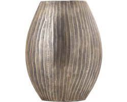 PTMD Bloempot Jowad - 25x11x31 cm - Aluminium - Goud