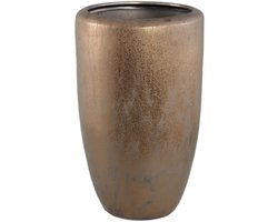 PTMD Bloempot Kyleigh - 35x35x58 cm - Keramiek - Brons