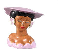 PTMD Bloempot Lady - 26x23x28 cm - Keramiek - Paars