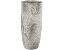 PTMD Bloempot Linc - 20x20x45 cm - Cement - Grijs
