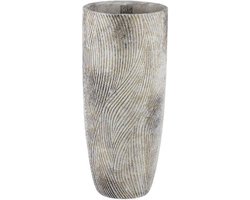 PTMD Bloempot Linc - 22x22x50 cm - Cement - Grijs