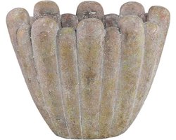 PTMD Bloempot Minter - 36x23x28 cm - Cement - Brons