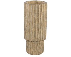 PTMD Bloempot Mitty - 20x20x45 cm - Cement - Bruin