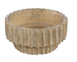 PTMD Bloempot Mitty - 25x25x12 cm - Cement - Bruin