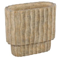PTMD Bloempot Mitty - 30x15x28 cm - Cement - Bruin