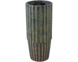PTMD Bloempot Niki - 22x22x50 cm - Cement - Groen