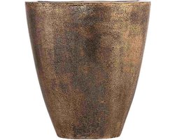 PTMD Bloempot Qasem - 41x26x44 cm - Aluminium - Messing