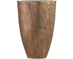 PTMD Bloempot Qasem - 42x27x61 cm - Aluminium - Messing