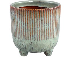 PTMD Bloempot Quero- 10,5x10,5x10,5 cm - Keramiek - Creme