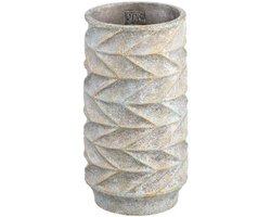 PTMD Bloempot Roah - 16x16x30 cm - Cement - Blauw