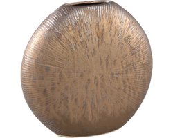 PTMD Bloempot Romin - 30x9x30 cm - Keramiek - Brons