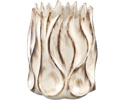 PTMD Bloempot Rozella - 20x20x24 cm - Keramiek - Creme
