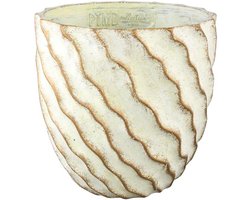 PTMD Bloempot Sharlae - 40x40x40 cm - Cement - Creme