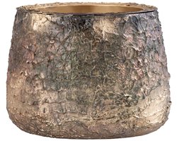 PTMD Bloempot Simona - 27x27x20 cm - Ijzer - Goud