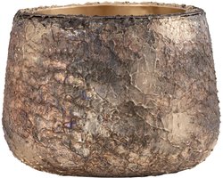 PTMD Bloempot Simona - 31x31x22 cm - Ijzer - Goud