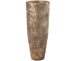 PTMD Bloempot Simona - 34x34x84 cm - Ijzer - Goud