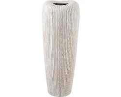 PTMD Bloempot Zinet - 17x17x45 cm - Keramiek - Creme