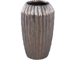 PTMD Bodi Bloempot - 15 x 15 x 26 cm - Keramiek - Brons