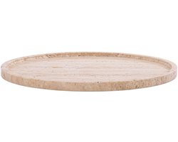 PTMD Brence Natural Travertine Round Shaped Plate S