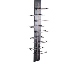 PTMD Brendan Brown Steel Wall Wine Rack Layers L