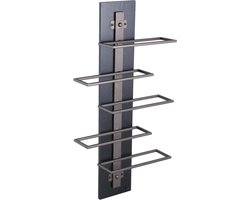 PTMD Brendan Brown Steel Wall Wine Rack Layers S
