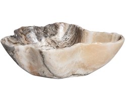 PTMD Brooker Natural Onyx Lapis Wavy Shaped Bowl