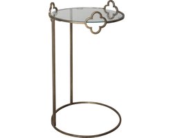 PTMD Bryz Antieke Bijzettafel - 36 x 36 x 60 cm - Metaal - Goud - Goud