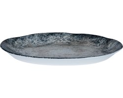 PTMD Callisto Ovaal Bord - 32 x 18 x 3 cm - Porselein - Blauw