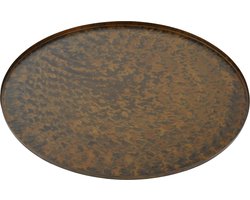 PTMD Cars Brass Antique Iron Tray Round L