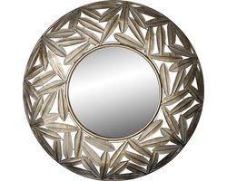 PTMD Catlyn goudkleurige spiegel van metalen met open design maat in cm: 81 x 7 x 81 Goud