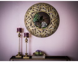 PTMD Catlyn Spiegel - 81 x 7 x 81 cm - Metaal - Goud