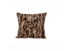 PTMD Clarisse Sierkussen - 60x10x60 cm - Imitatie Bont - Bruin