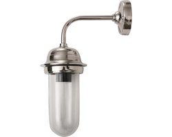 PTMD Corby Nickel messing wandlamp maat in cm: 15 x 9 x 18 - Zilver