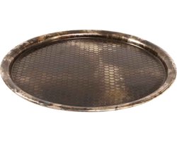 PTMD Corre Ronde Schaal - H1 x Ø35 cm - Ijzer - Zilver