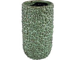PTMD Danillo Bloempot - 17 x 17 x 30 cm - Keramiek - Groen