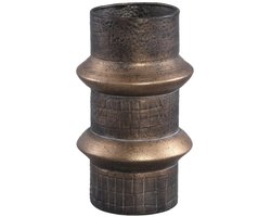 PTMD Danzic Bloempot - 14 x 14 x 23 cm - Ijzer - Goud