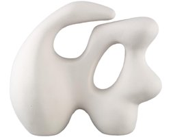 PTMD Decoratieve Standbeeld Eddison - 33x15x30 cm - Keramiek - Creme