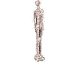 PTMD Decoratieve Standbeeld Keiton - 11x11x60 cm - Cement - Grijs