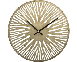 PTMD Derandi Ronde Wandklok - 59 x 3,5 x 59 cm - Metaal - Goud
