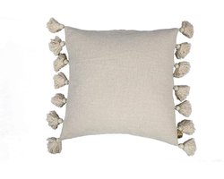 PTMD Dolly Sierkussen - 45 x 45 x 10 cm - Stof - Creme