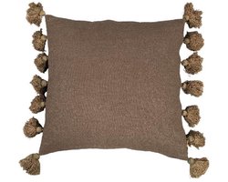 PTMD Dolly Sierkussen - 45 x 45 x 10 cm - Stof - Grijs