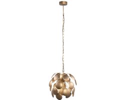PTMD Dotta Gold Metal Hanging Lamp Circle Plates Rnd