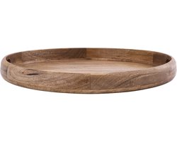 PTMD Dusten Natural Mango Wood Round Tray Big