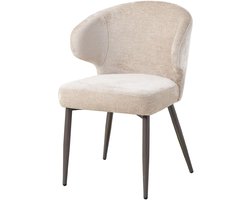 PTMD - Eetkamerstoel Ares - Beige - 60x60x84.5cm