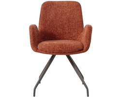 PTMD - Eetkamerstoel Athena - Bruin - 63x60x86.5cm