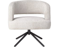 PTMD Eetkamerstoel Baldr - 74x75x76 cm - Textiel - Creme