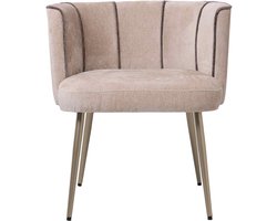 PTMD Eetkamerstoel Nell - 66x59x75 cm - Textiel - Beige