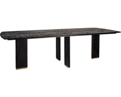 PTMD - Eetkamertafel Liber - Zwart - 240x100x77cm